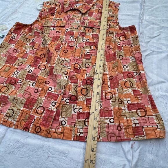 C.J.Banks size 1X geo print vest drawstring waist - Picture 10 of 12